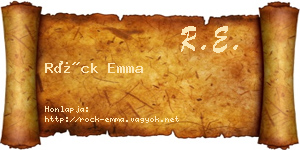 Röck Emma névjegykártya
